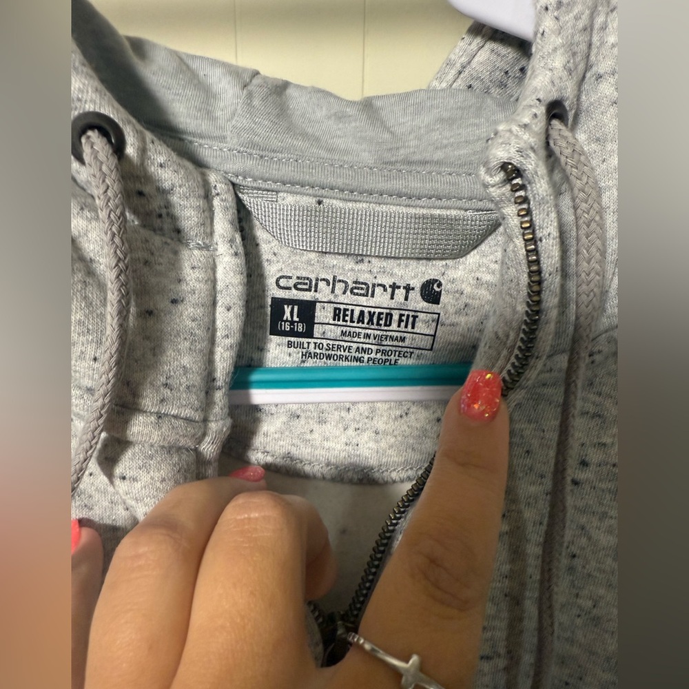 Carhartt Gray Full-Zip Hoodie - Picture 3 of 5